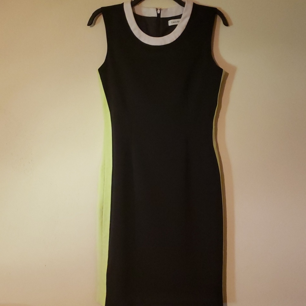 Calvin klein colorblock shift dress size 4